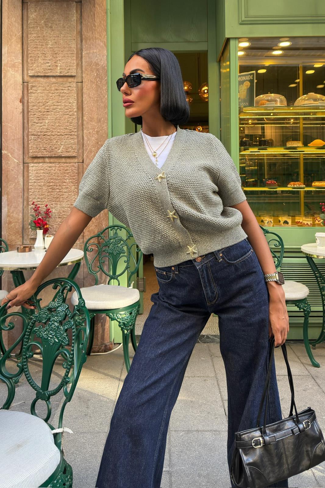 Asterya Gold Düğmeli Triko Hırka 5182 R3-C-K5