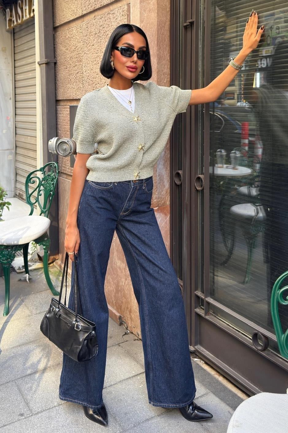 Asterya Gold Düğmeli Triko Hırka 5182 R3-C-K5