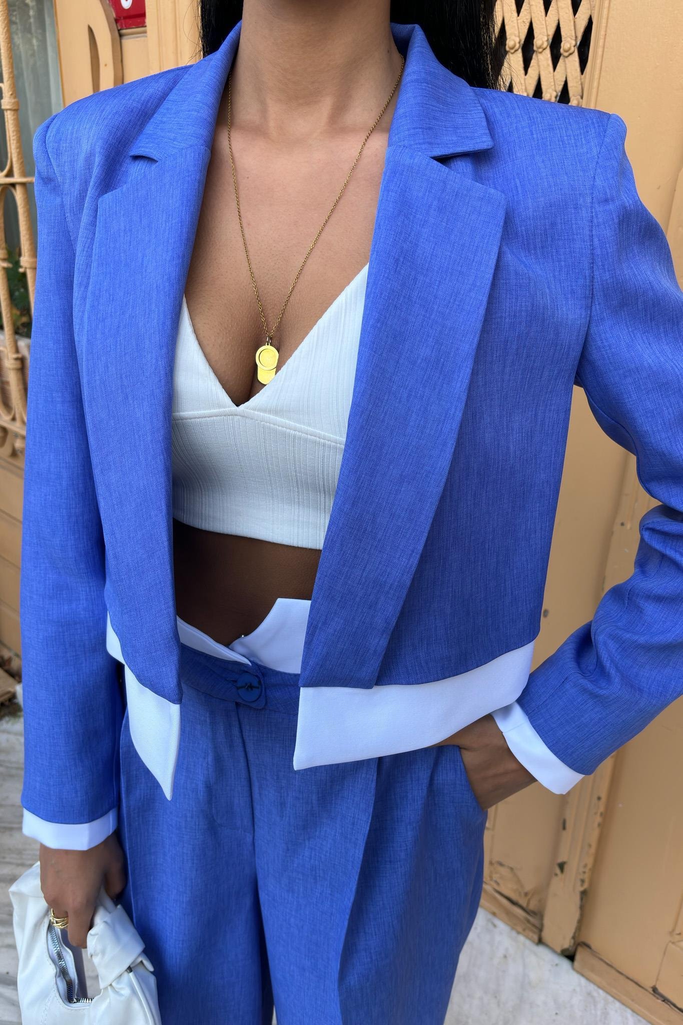 Audrey Crop Ceket Takım 10106 R8-A-K3