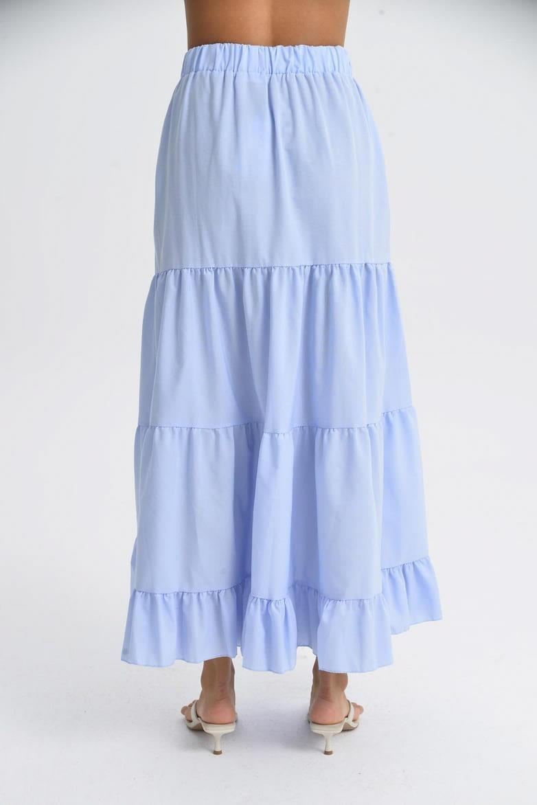 Audrey Fıfrlı Yırtmaç Detay Etek 4037 R6-I-K4