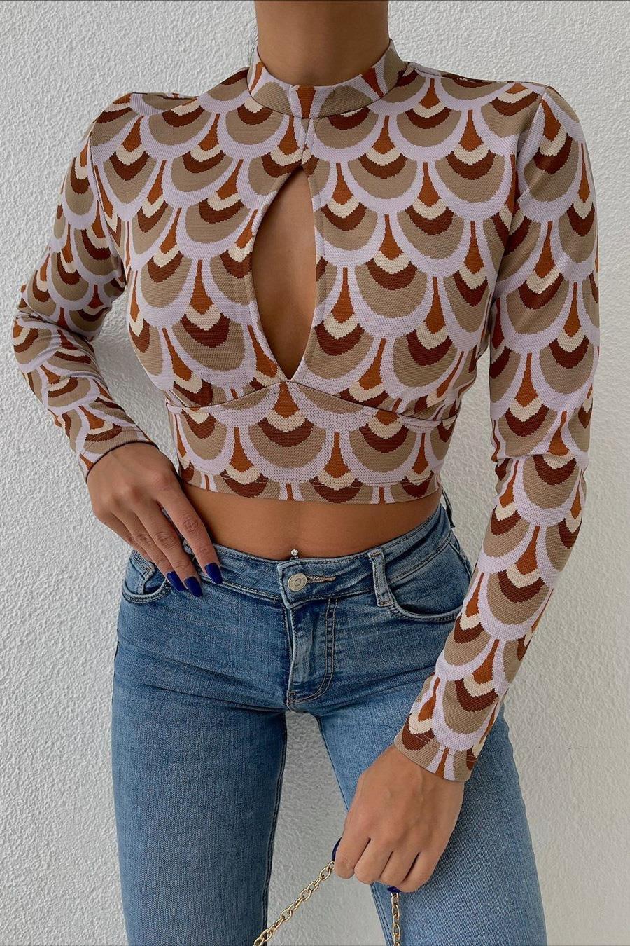 Autumn Cut Out Bluz 3018-08 R3-G-K3