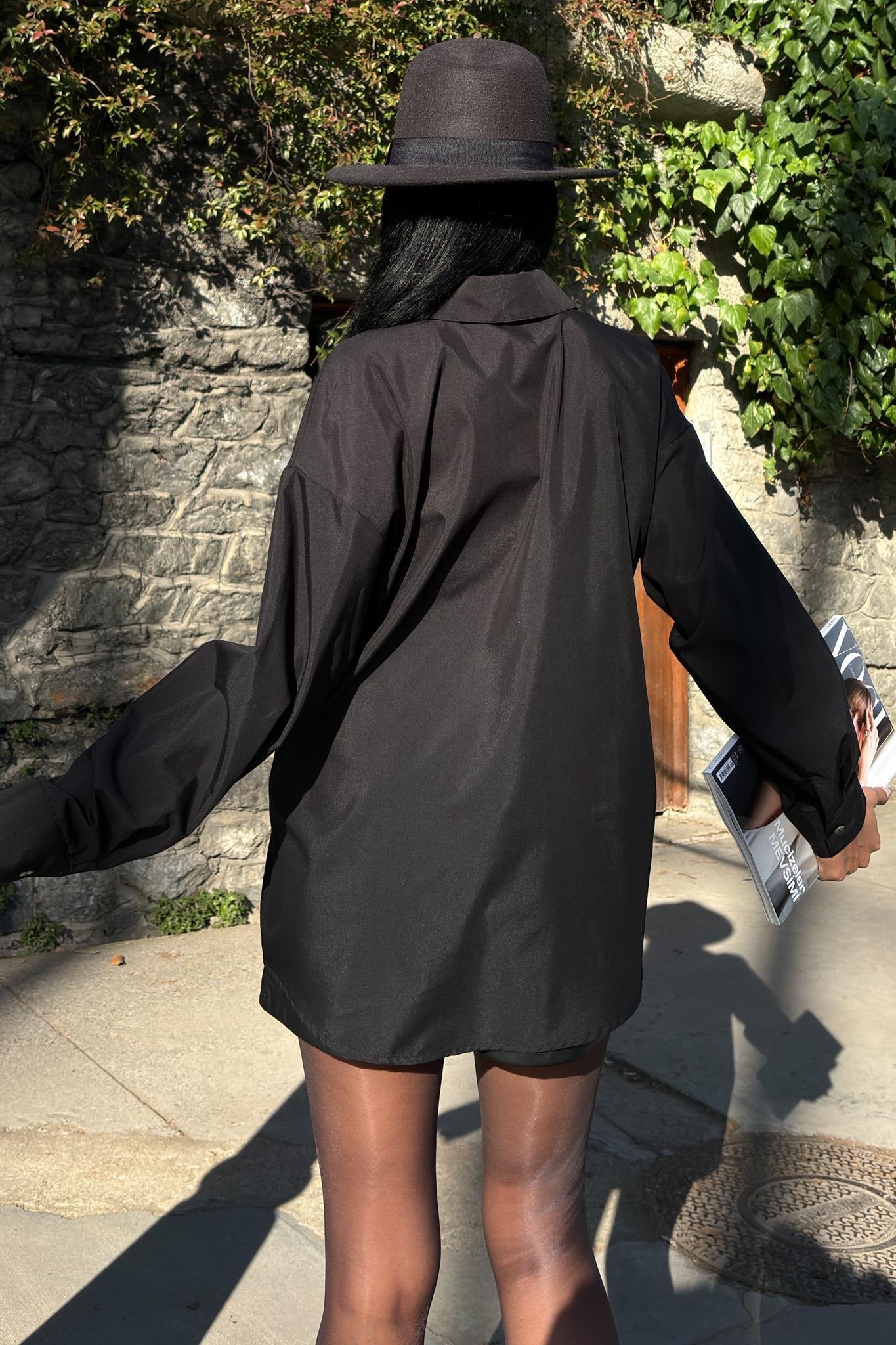 Ay Figürlü Taş İşlemeli Poplin Gömlek 3440 R10-B-K3