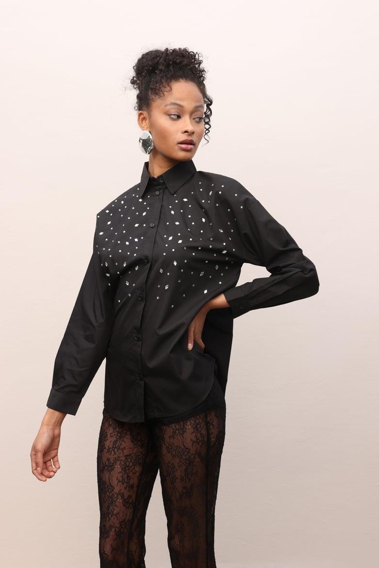 Barcelona Taş DetayGömlek 3324-08