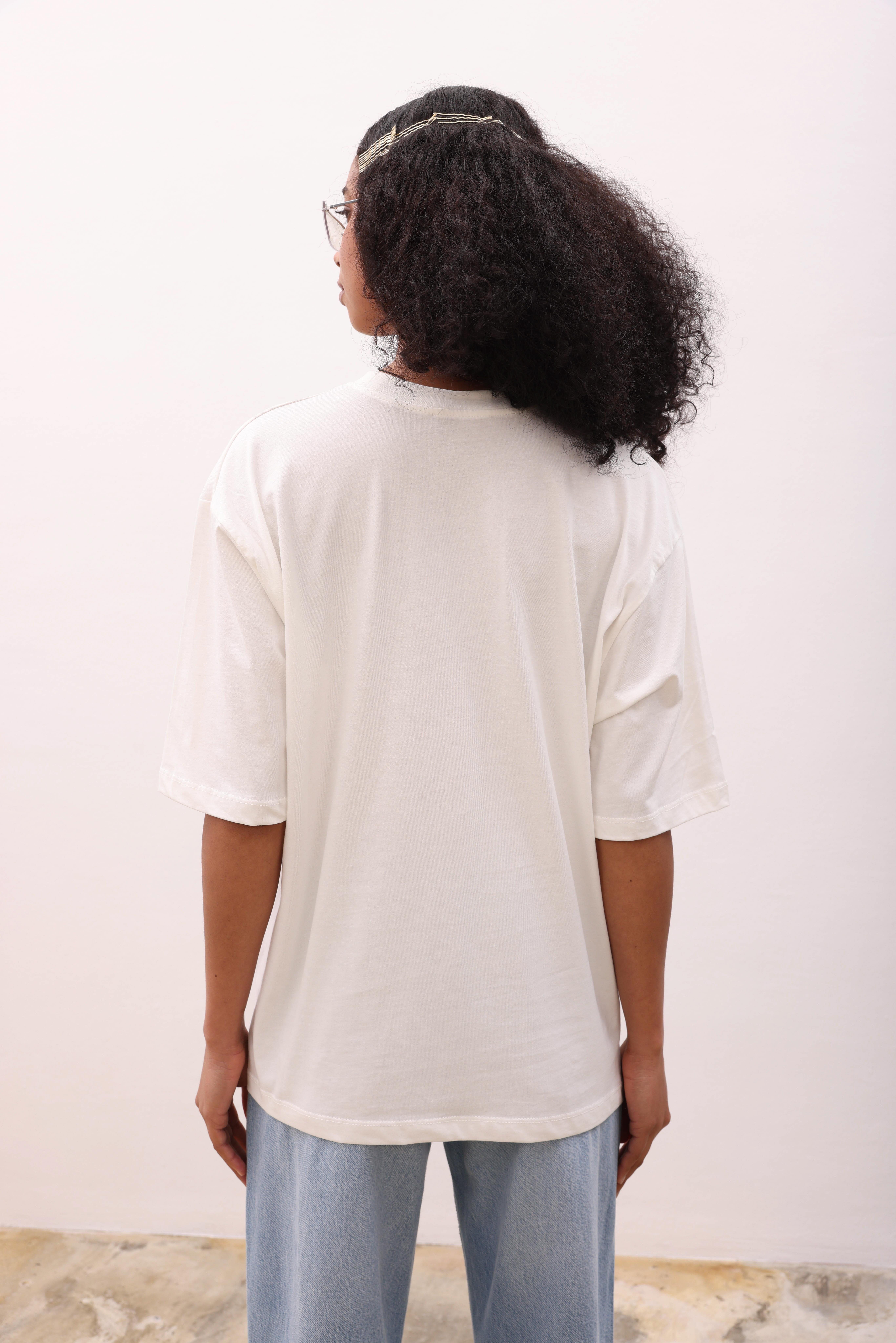 Beatrice Geçiş Baskılı Tişört 8017-8