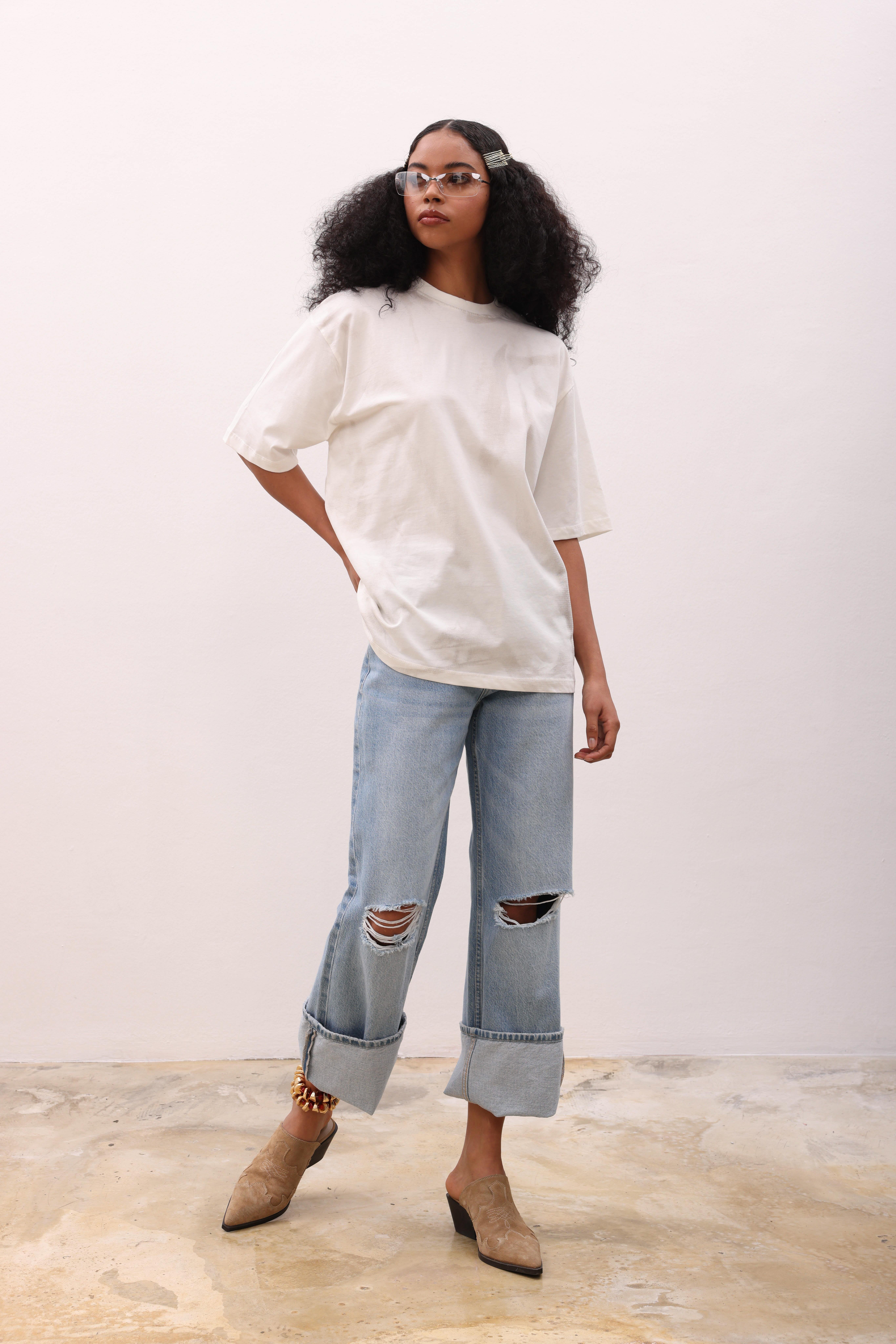 Beatrice Geçiş Baskılı Tişört 8017-8