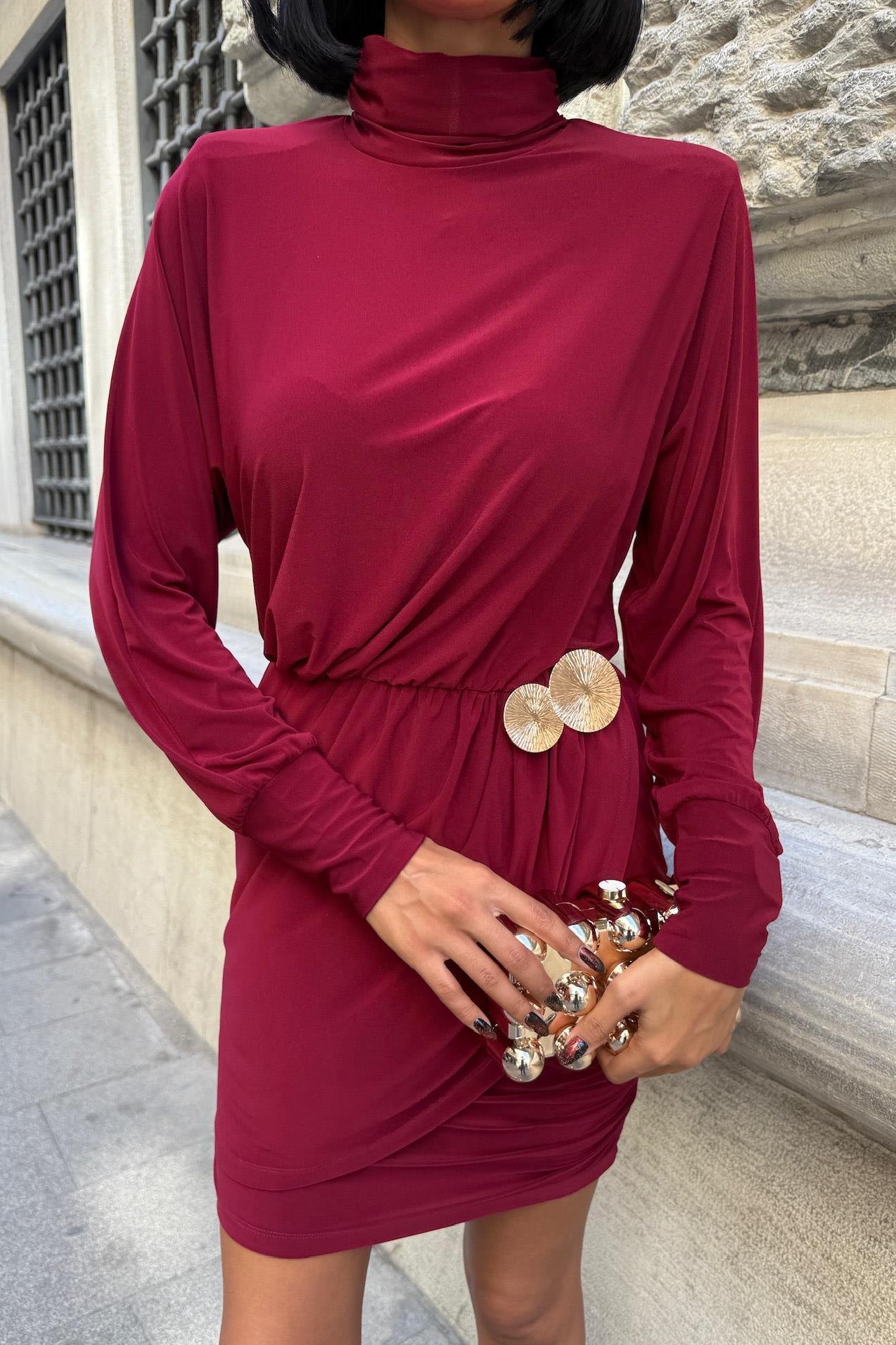 Beli Aksesuar Detaylı Sandy Elbise 2910 R8-A-K1