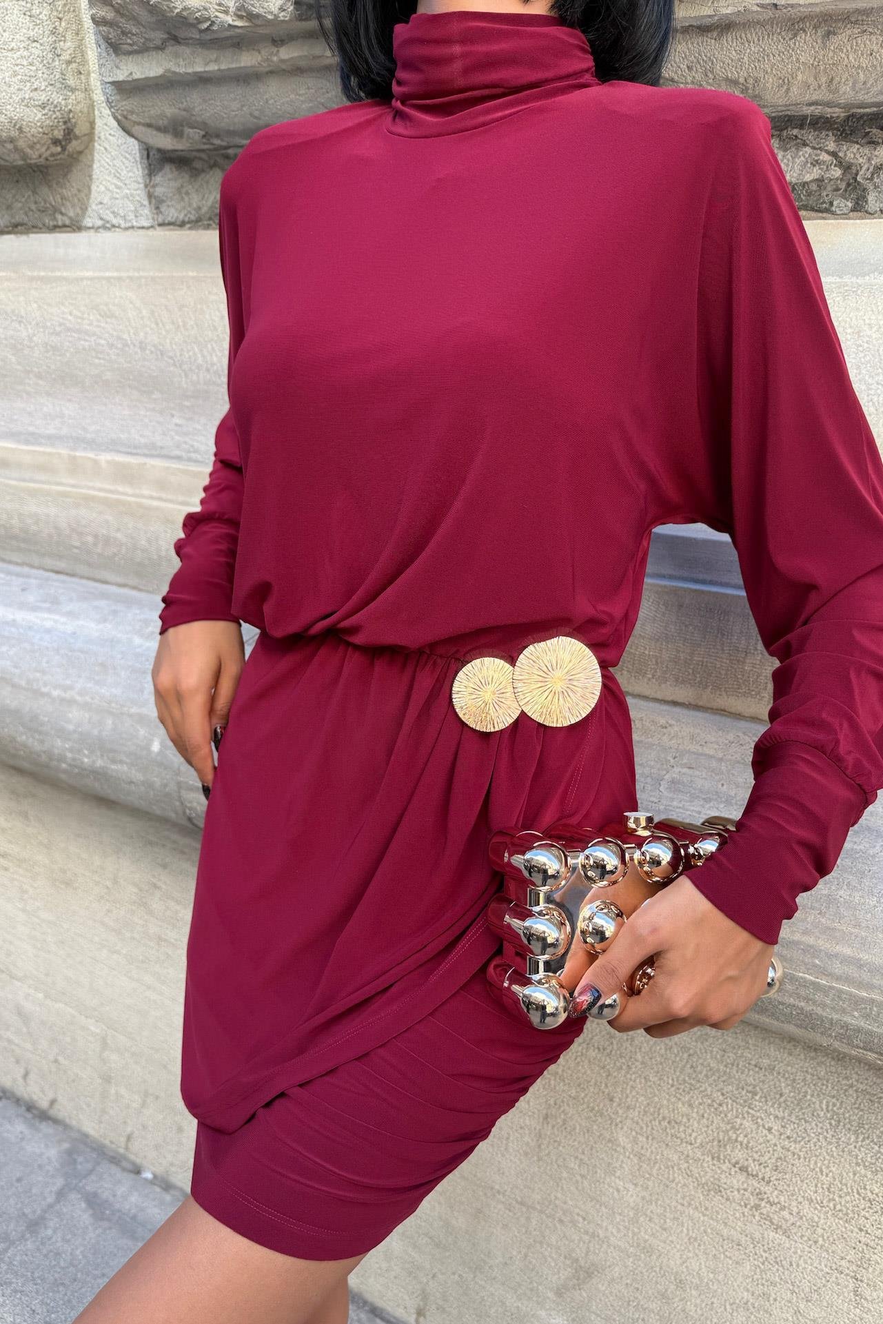 Beli Aksesuar Detaylı Sandy Elbise 2910 R8-A-K1