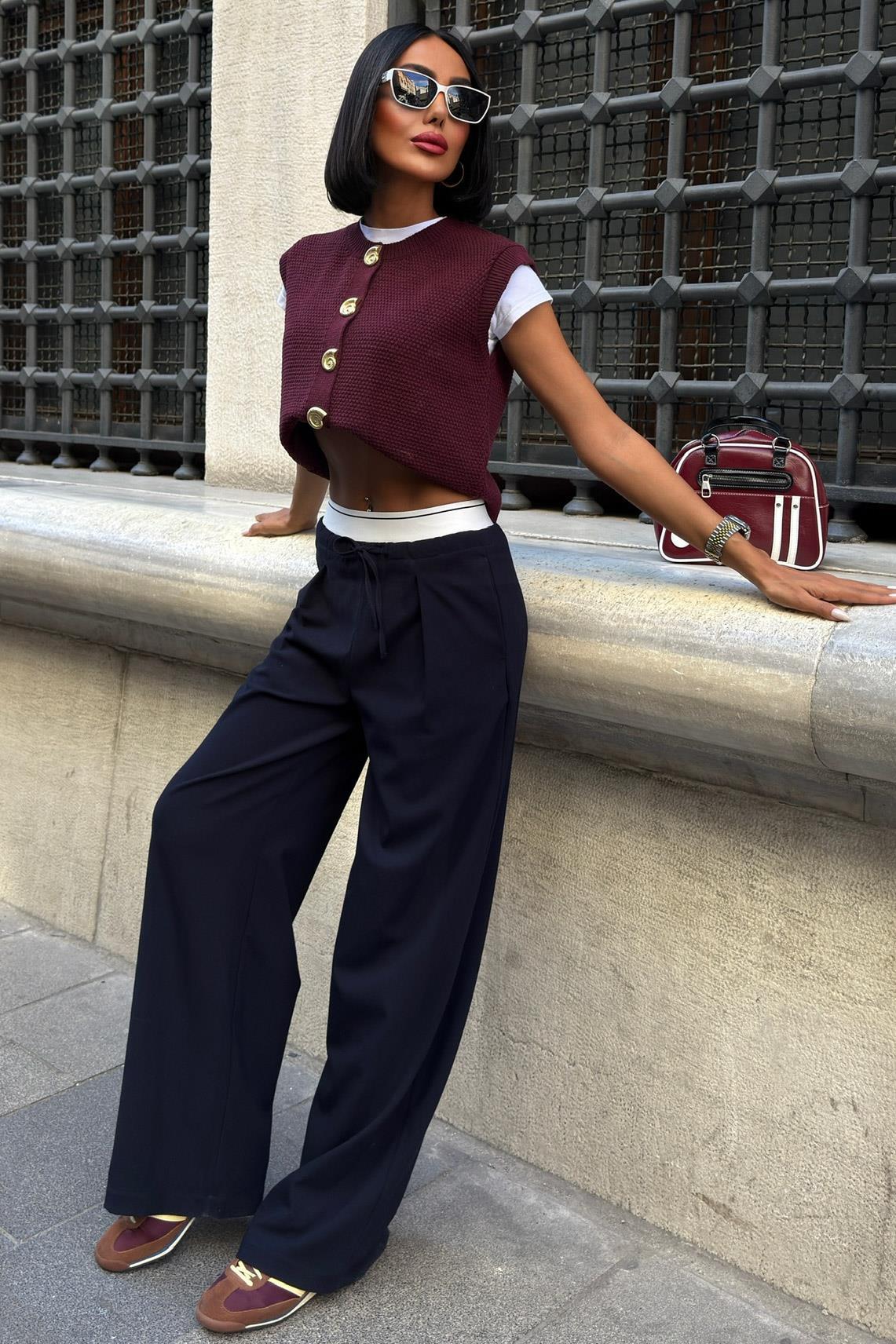 Beli Lastik Detaylı Rahat Pantolon 0087 R8-A-K4