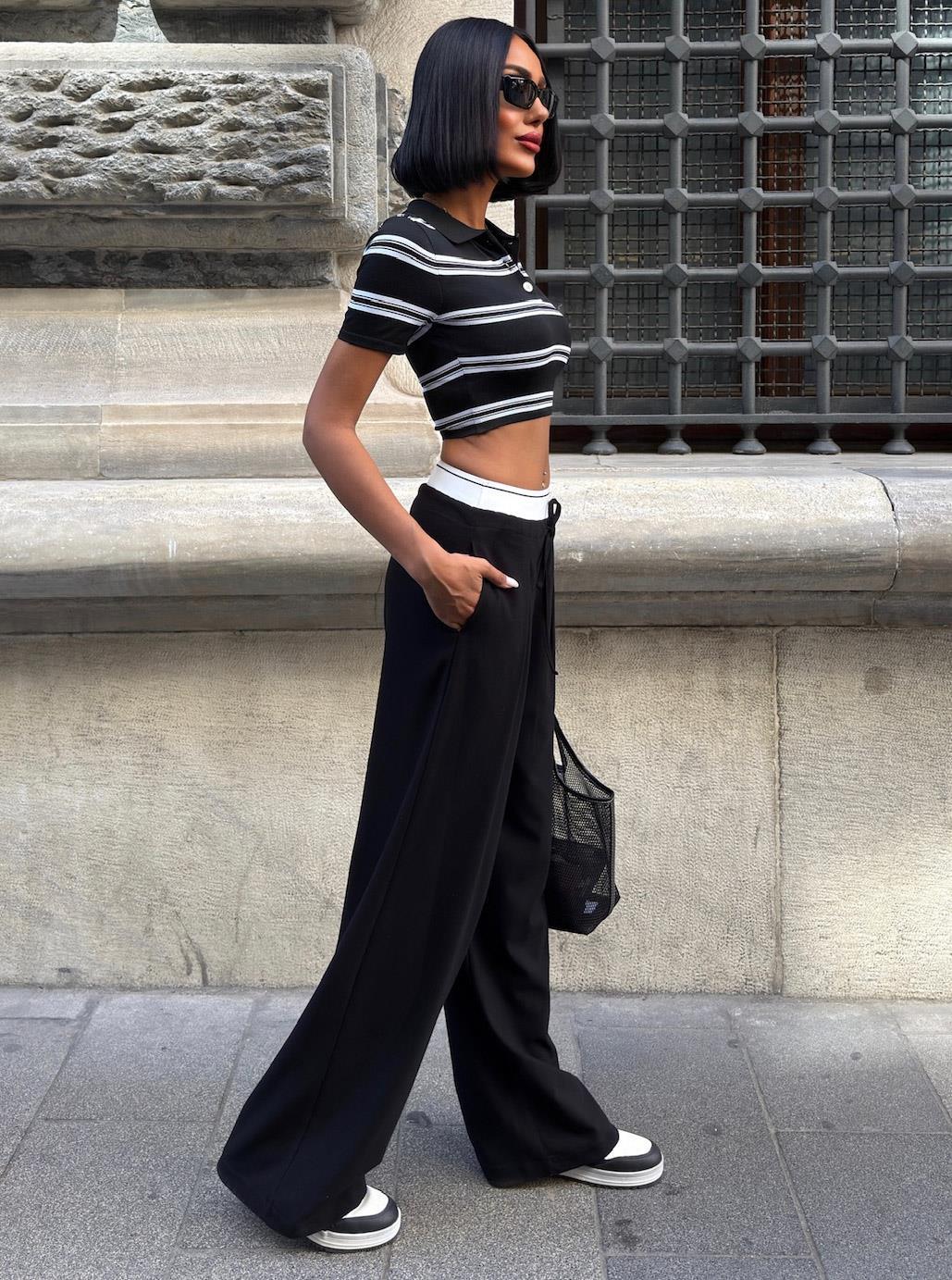 Beli Lastik Detaylı Rahat Pantolon 0087 R8-A-K4