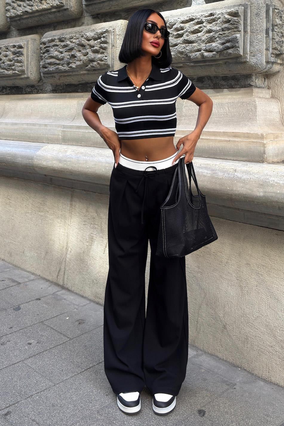 Beli Lastik Detaylı Rahat Pantolon 0087 R8-A-K4