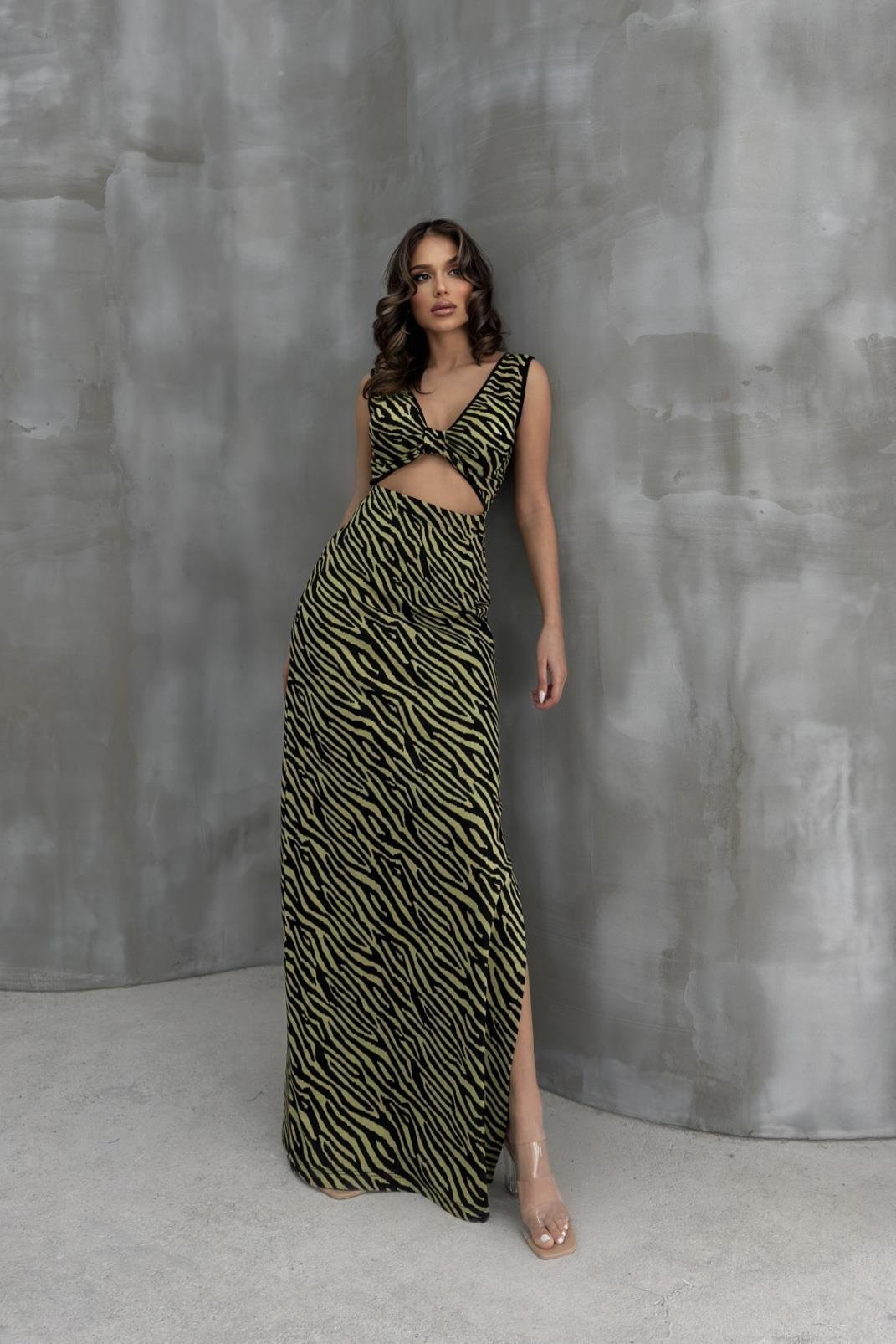 Bellatrix Cut Out Jakarlı Elbise 2677-8 R9-E-K3