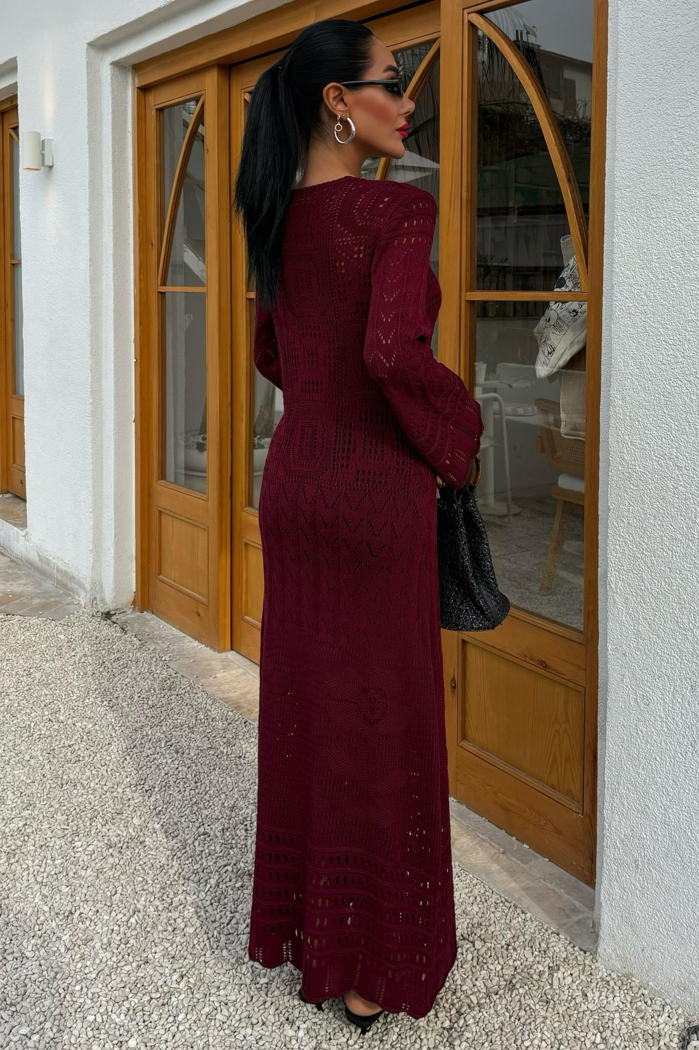 Birit Detaylı Ajurlu Elbise 2838 R1-I-K2