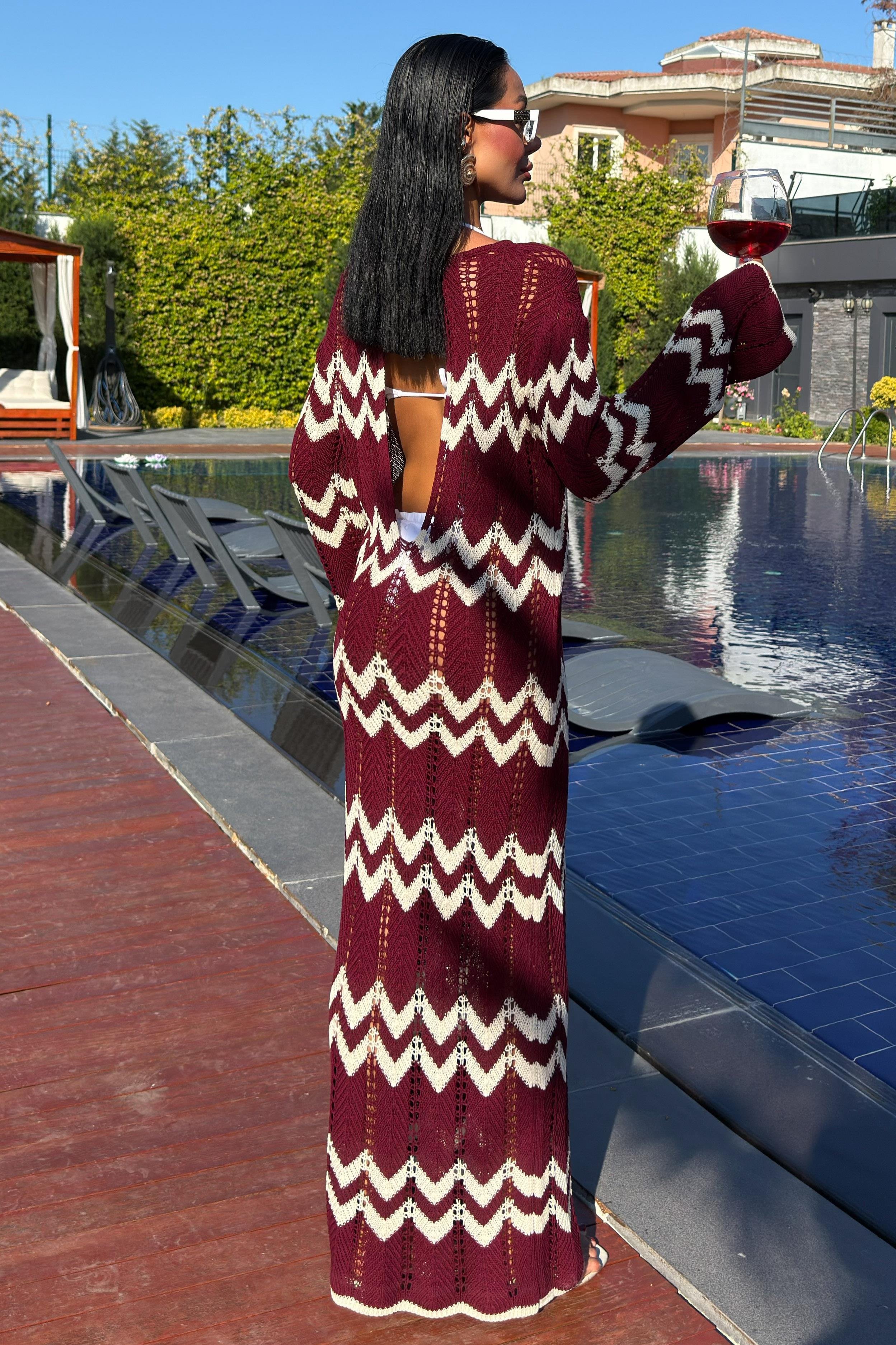 Birit Detaylı Ajurlu Elbise 2839 R1-F-K4