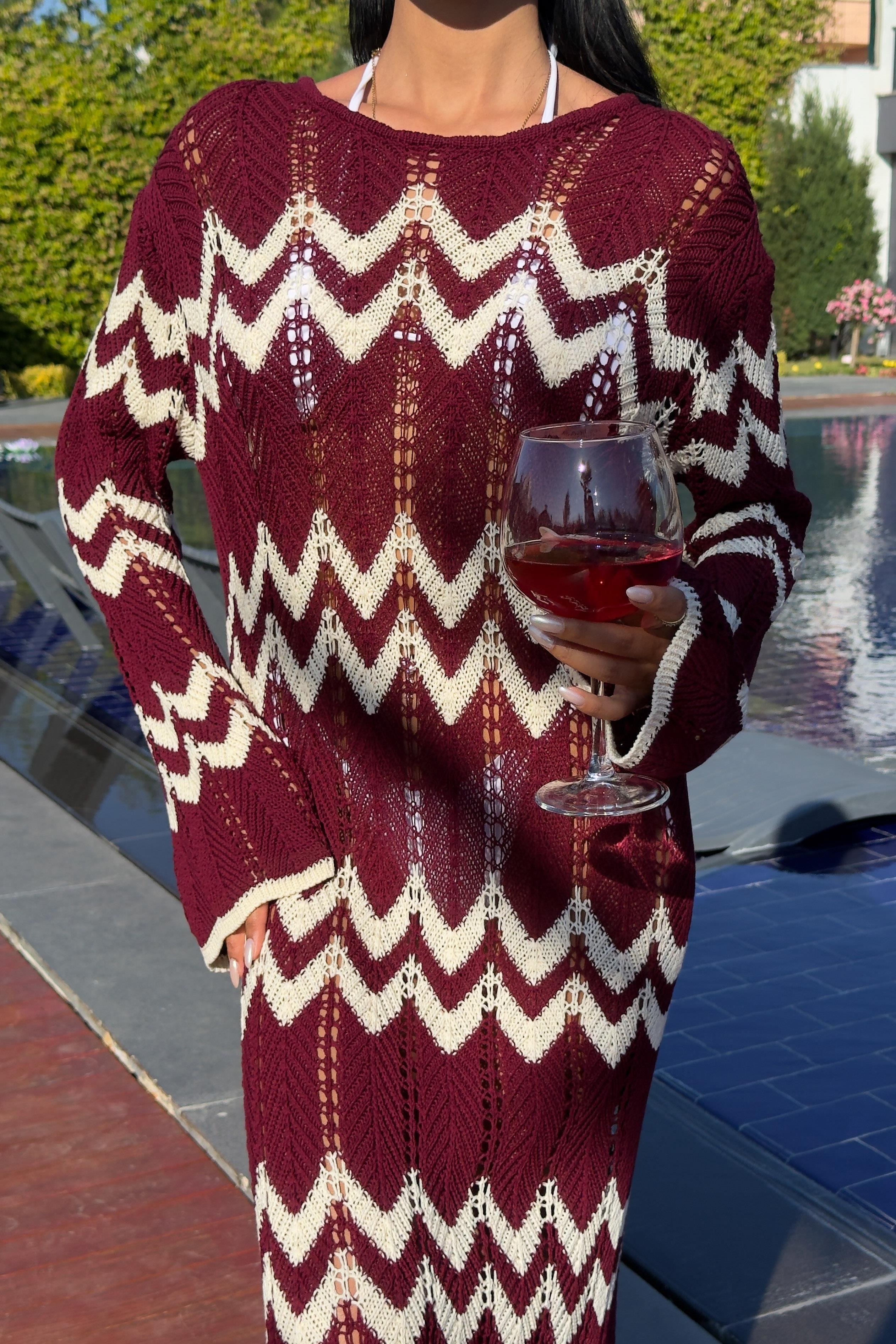 Birit Detaylı Ajurlu Elbise 2839 R1-F-K4