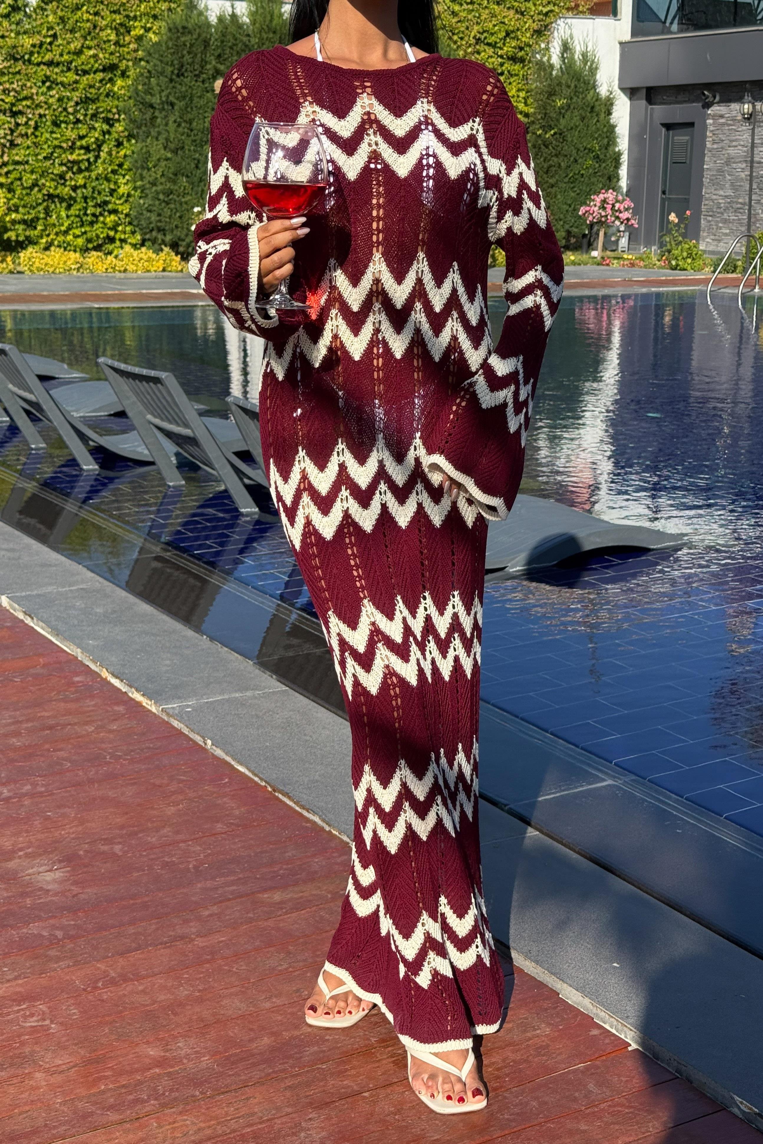 Birit Detaylı Ajurlu Elbise 2839 R1-F-K4