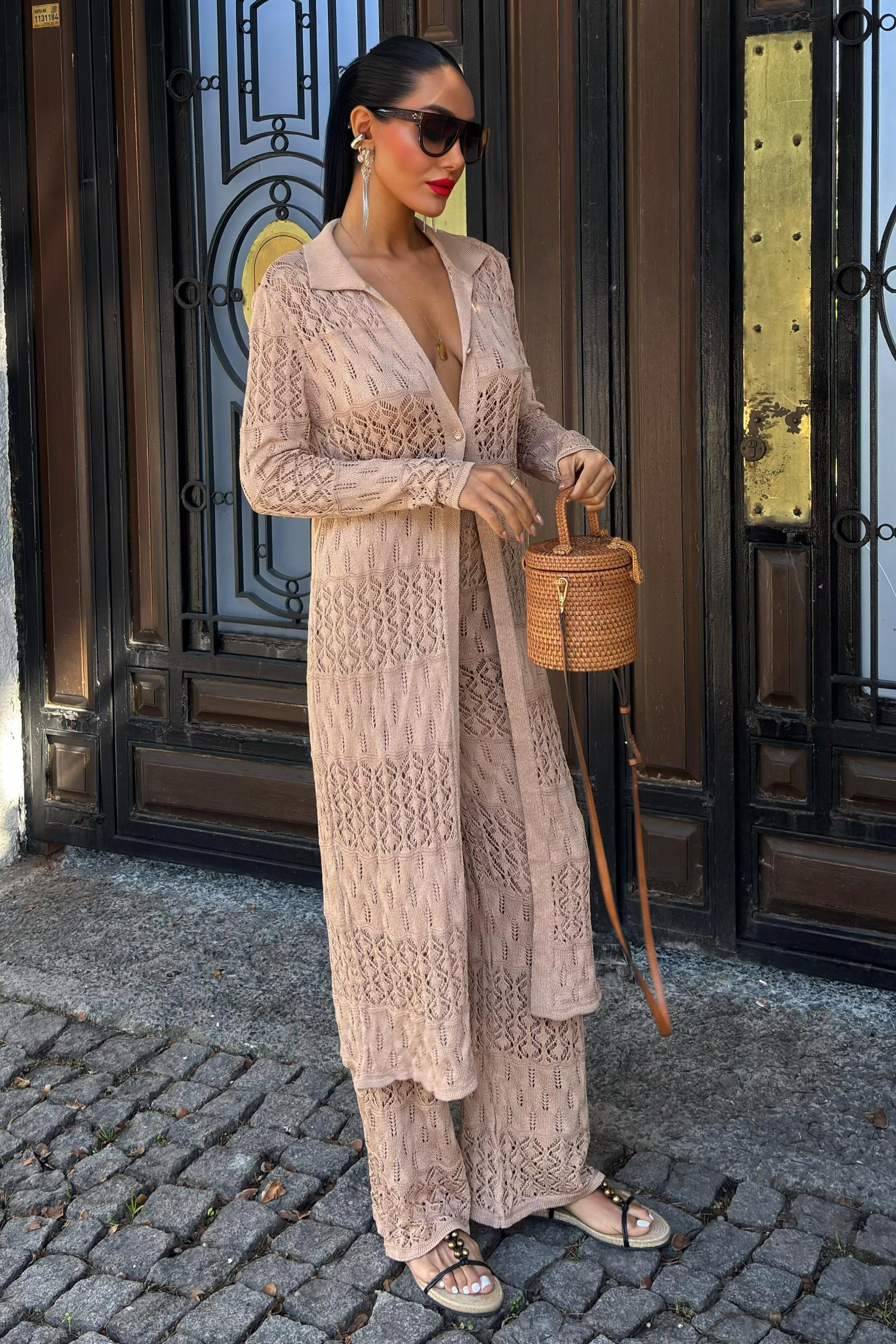 Bridget Ajurlu Uzun Hırka Takım 9881 R1-B-K3