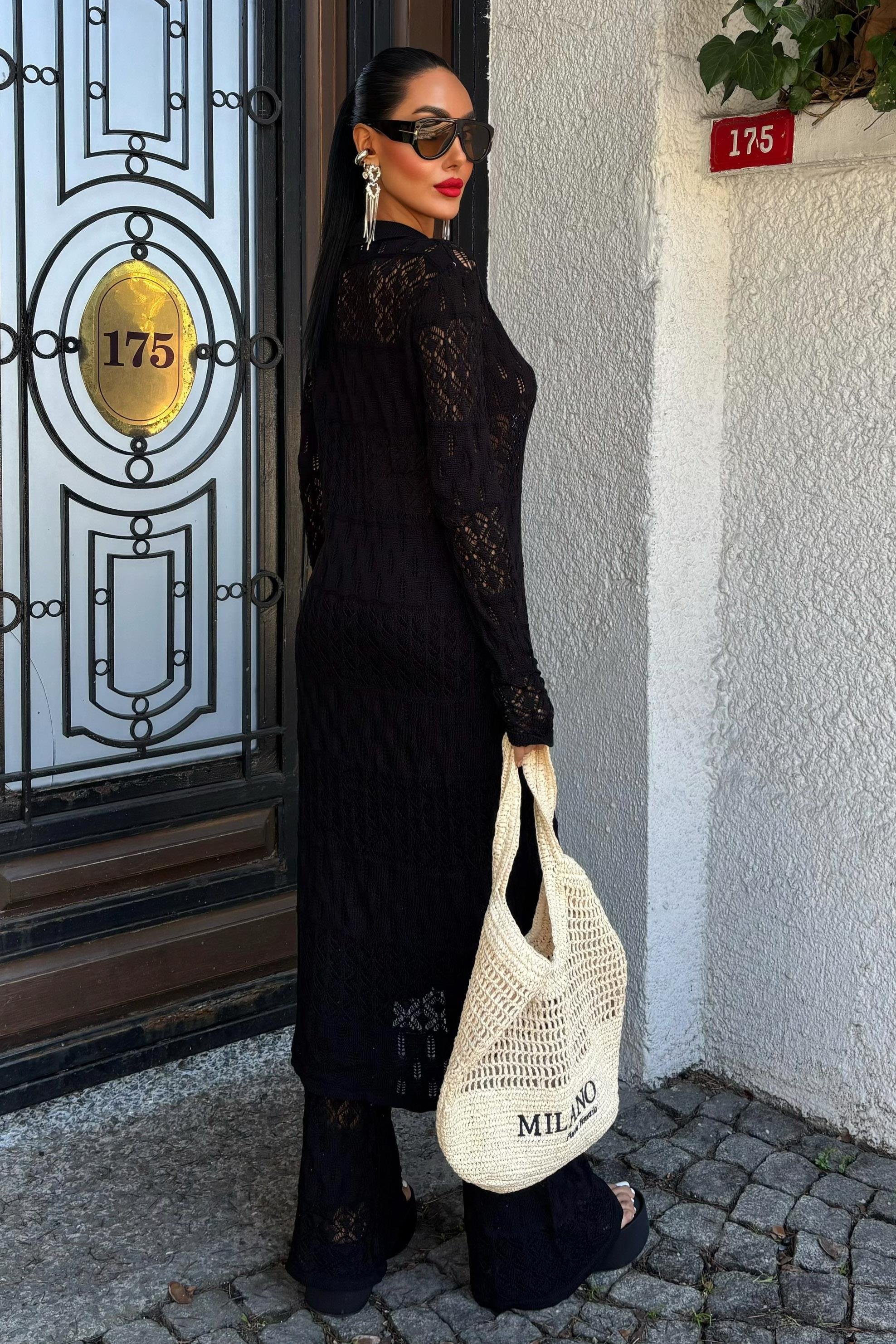 Bridget Ajurlu Uzun Hırka Takım 9881 R1-B-K3