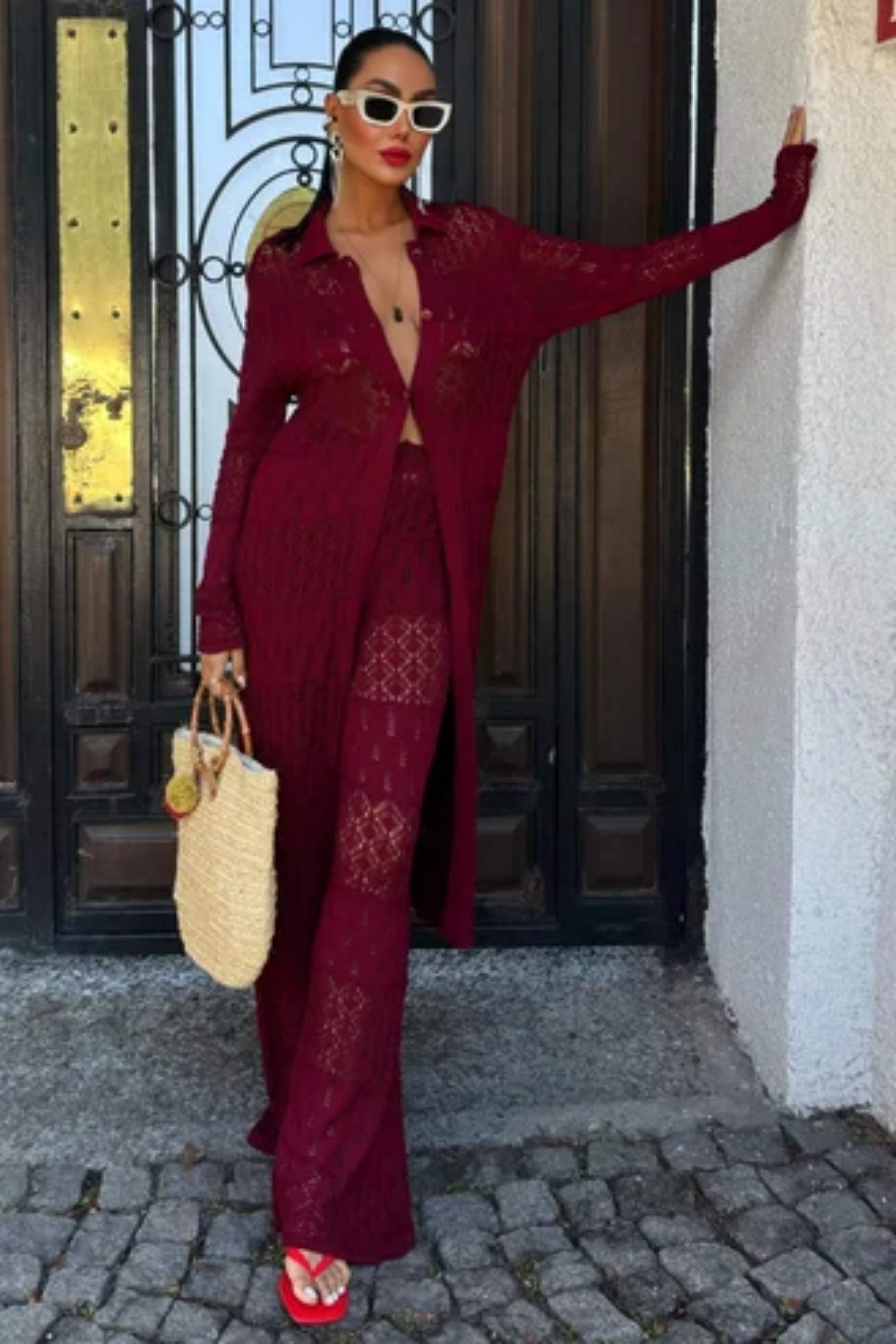 Bridget Ajurlu Uzun Hırka Takım 9881 R1-B-K3