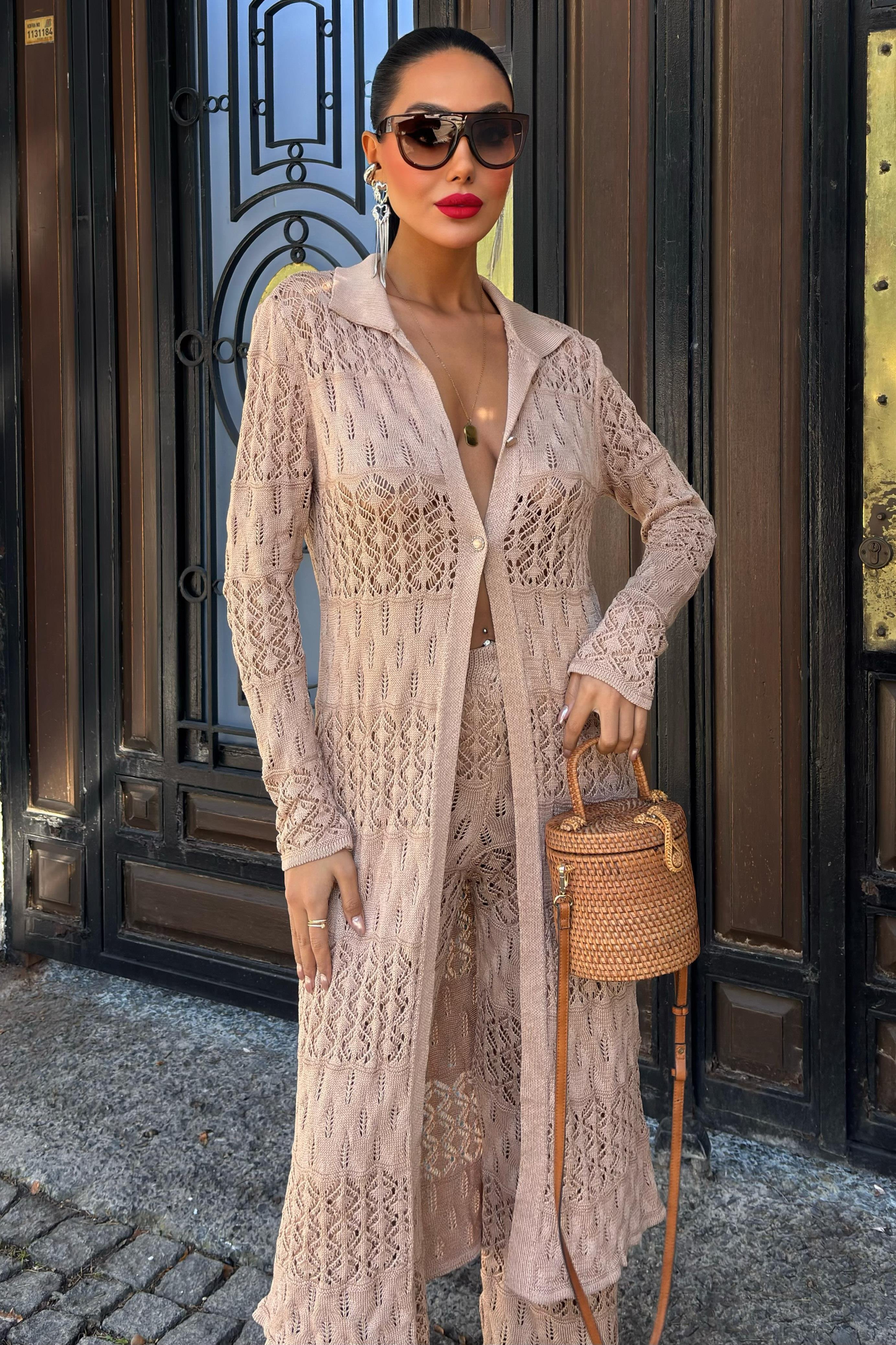 Bridget Ajurlu Uzun Hırka Takım 9881 R1-B-K3