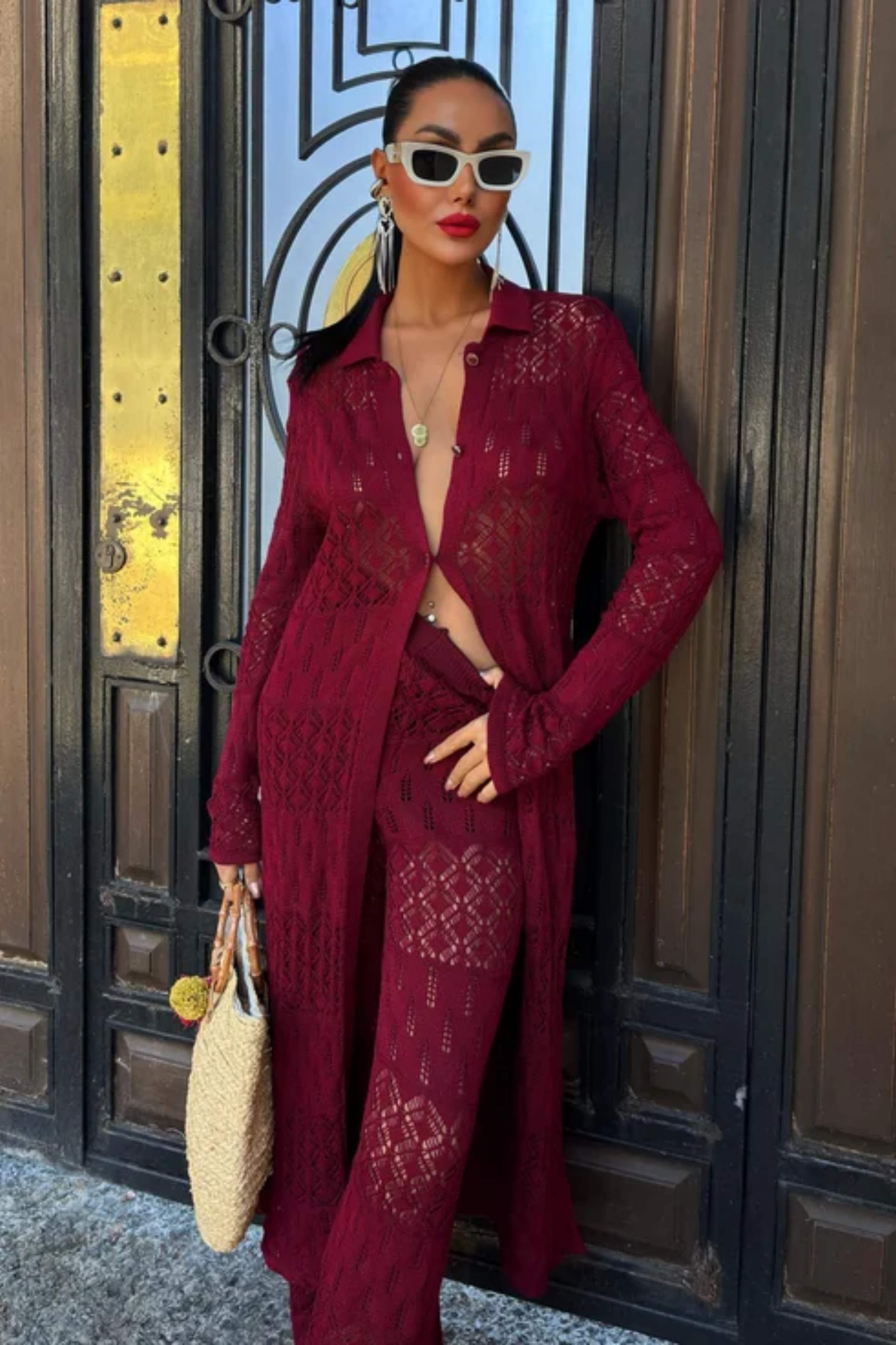 Bridget Ajurlu Uzun Hırka Takım 9881 R1-B-K3