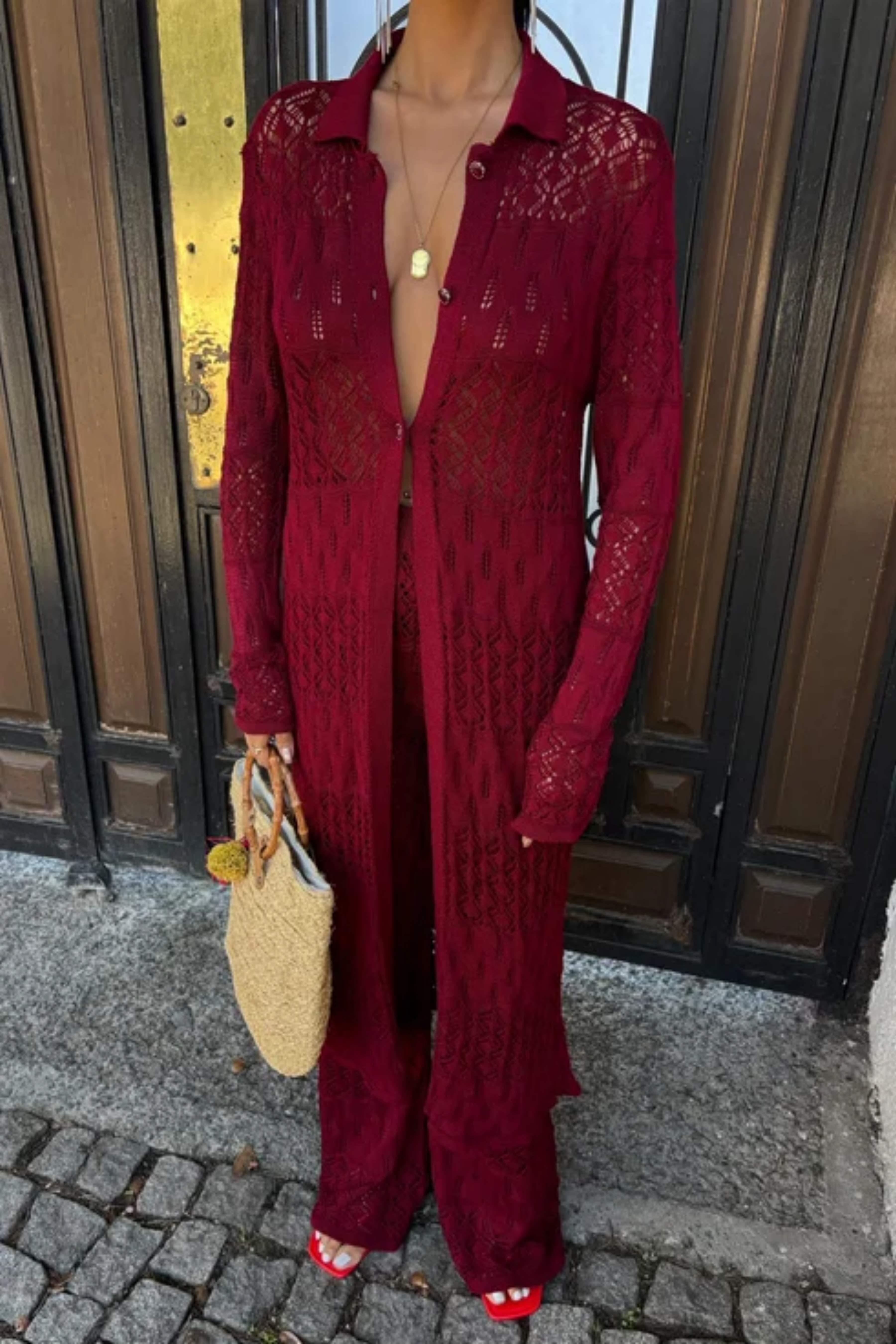 Bridget Ajurlu Uzun Hırka Takım 9881 R1-B-K3