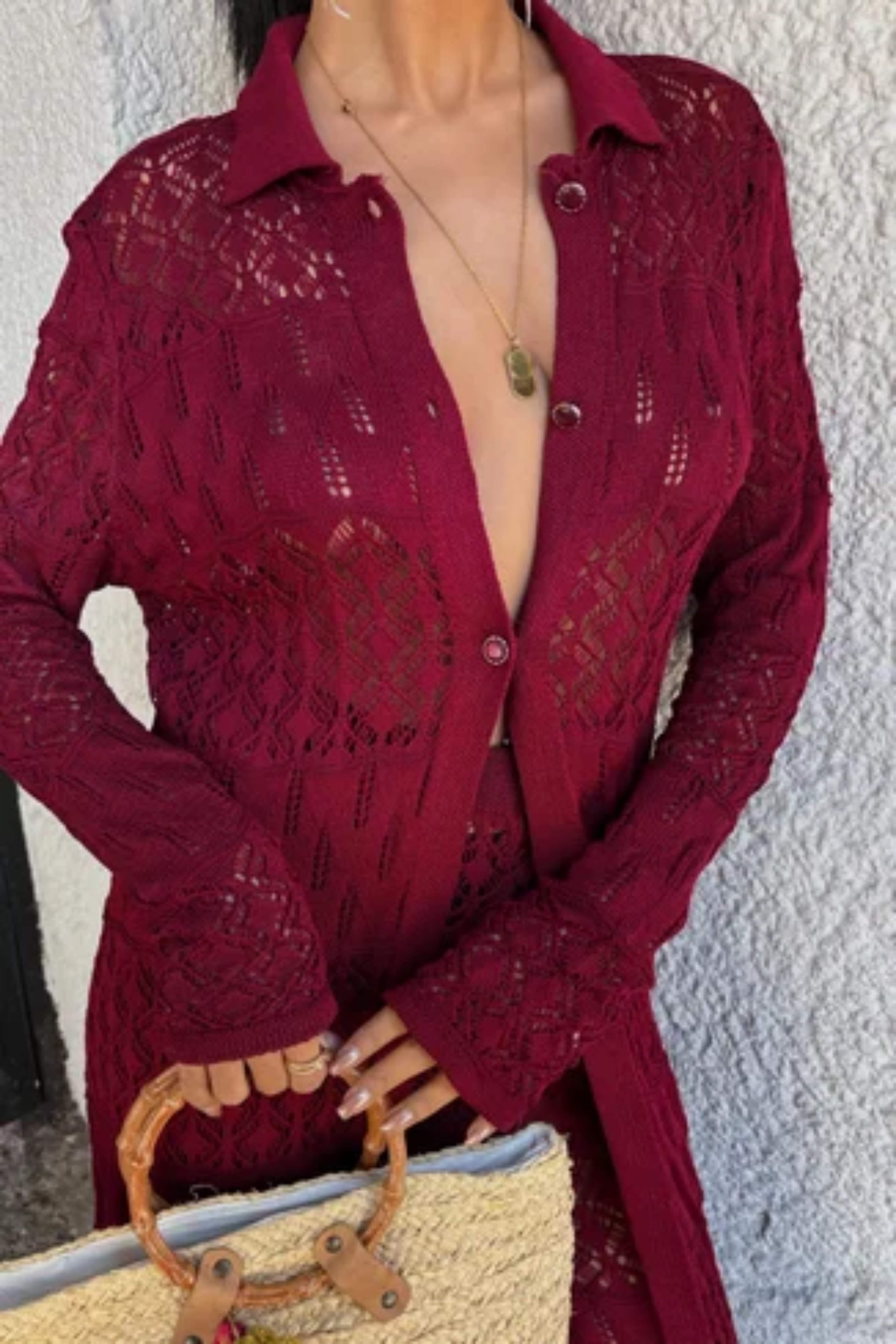 Bridget Ajurlu Uzun Hırka Takım 9881 R1-B-K3