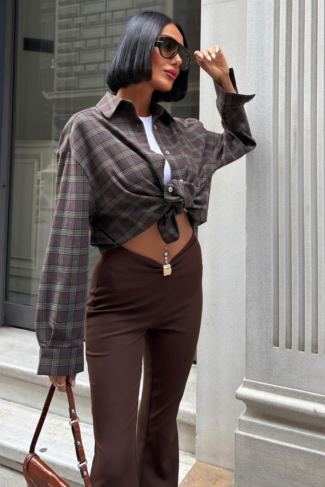 Büzgü ve Toka Detaylı İspanyol Pantolon 0090 R7-C-K5