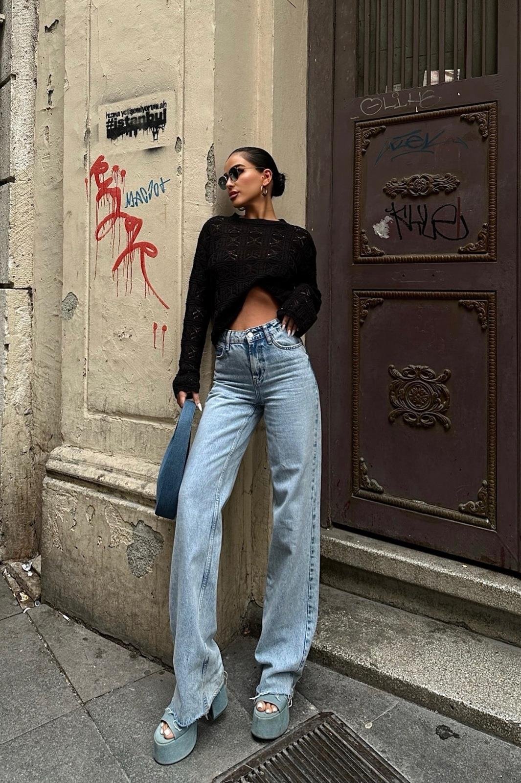 Cailey Kroşe  Bisiklet Yaka Kazak 1298-25 R2-F-K3