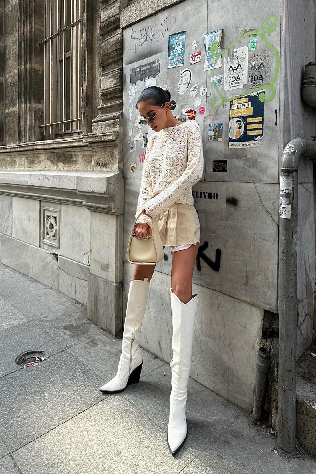 Cailey Kroşe  Bisiklet Yaka Kazak 1298-25 R2-F-K3