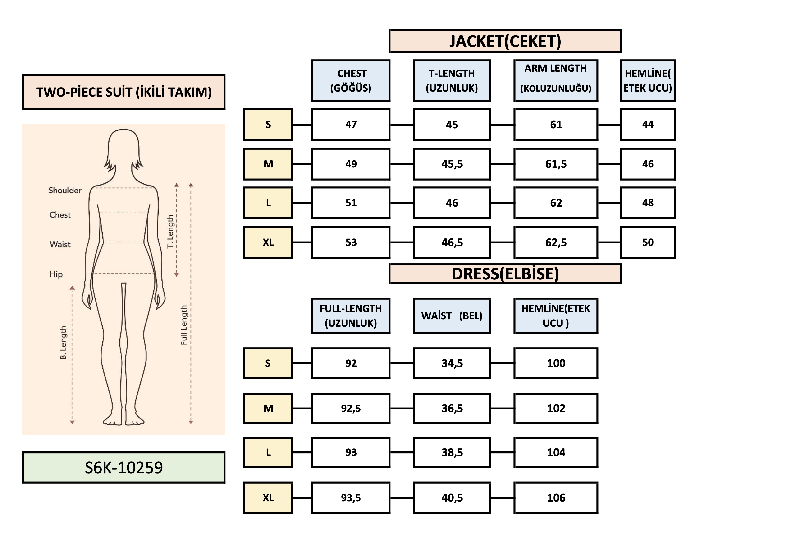 Ceket ve Kloş Etekli Elbise Takım 10259 R5-F-K2
