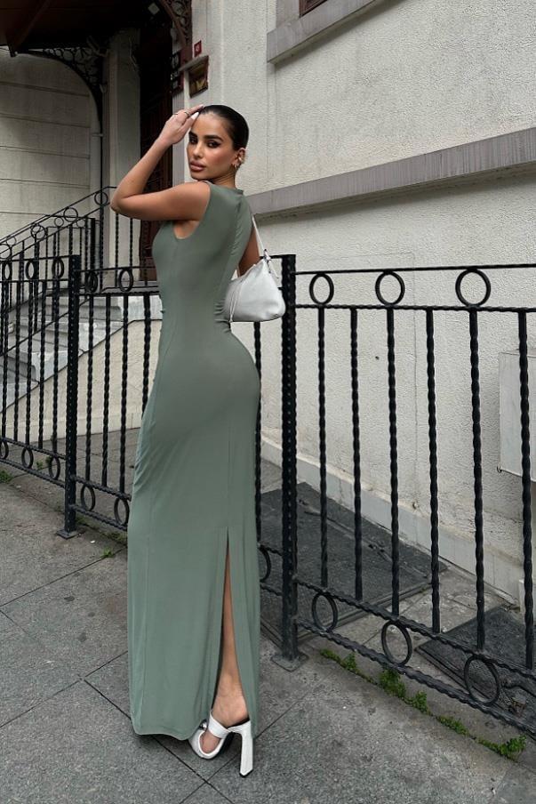 Cheeky Büzgülü Sandy Elbise 2656-8