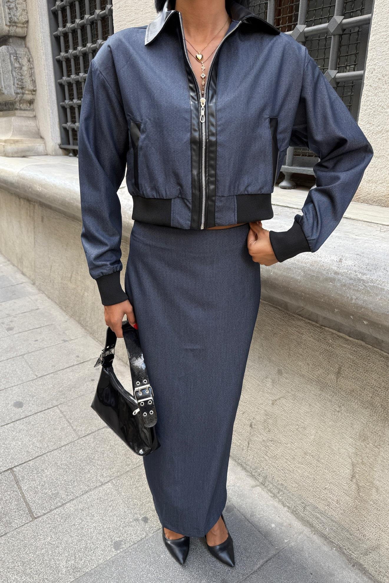 Daniel Suni Deri Bomber Ceket Takım 9940 R4-K-K2