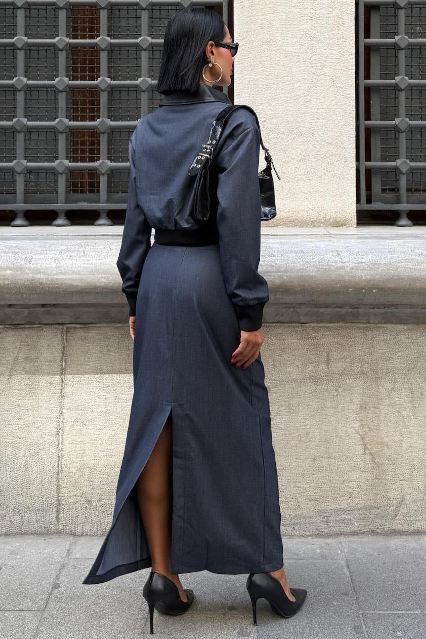 Daniel Suni Deri Bomber Ceket Takım 9940 R4-K-K2