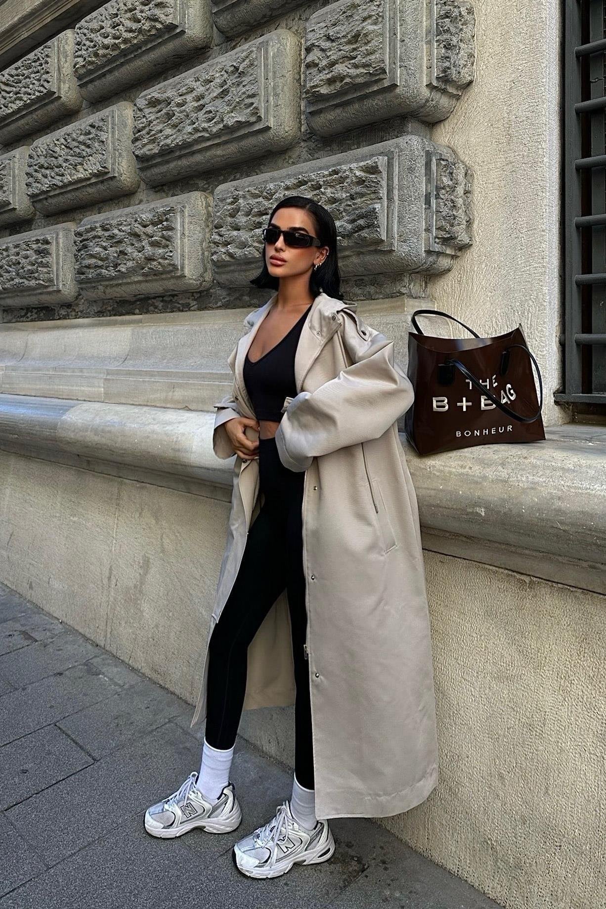 Dennis Oversize Kapşonlu Trençkot 7056