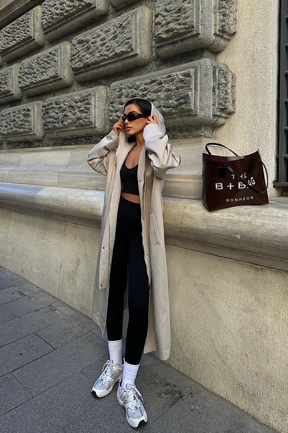 Dennis Oversize Kapşonlu Trençkot 7056