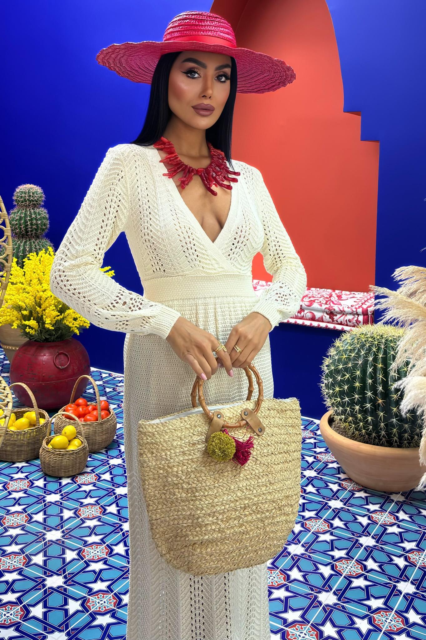 Derin Yaka Triko Elbise 2856 R1-F-K3