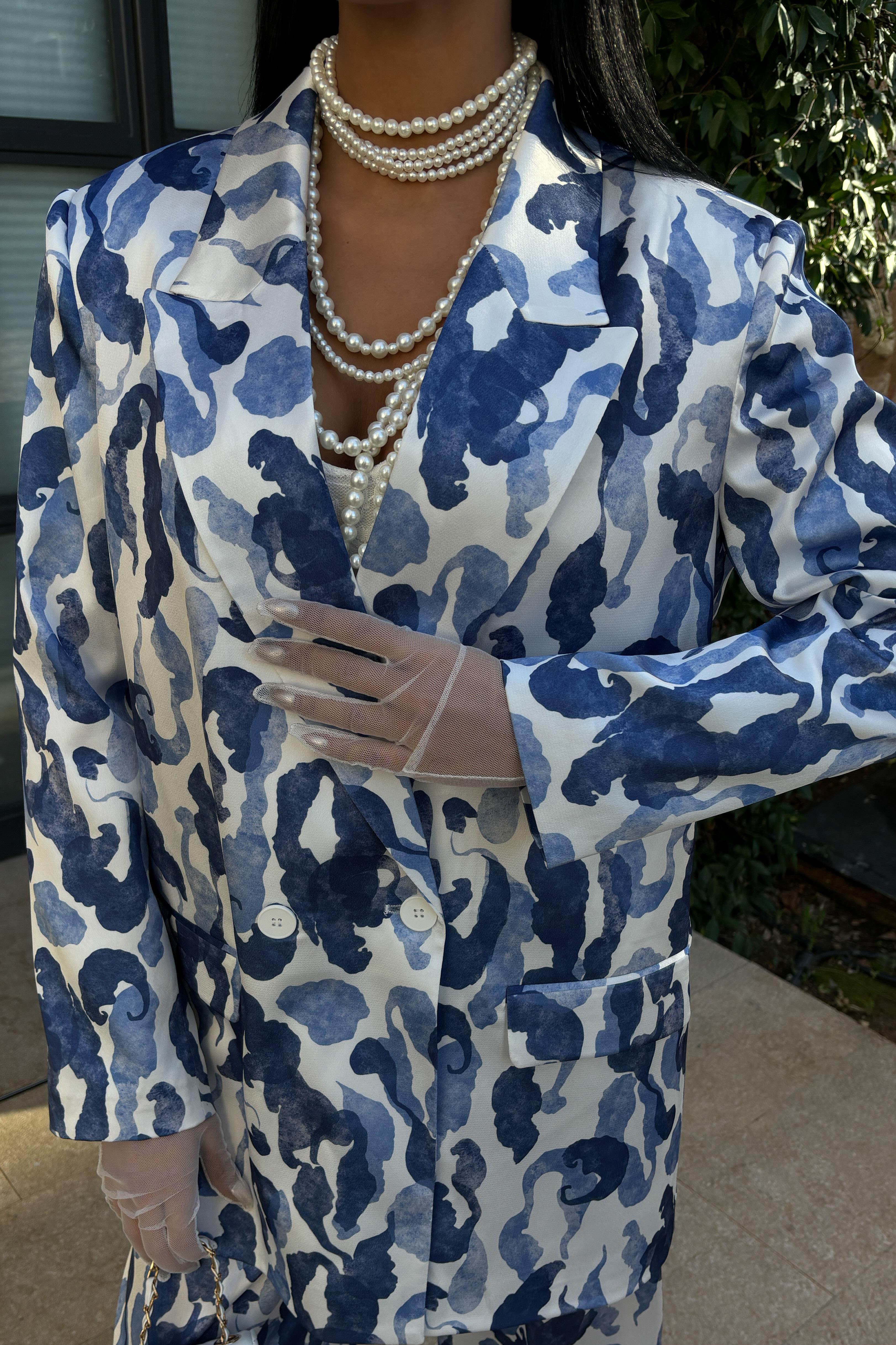 Desenli Chanel Saten Takım 10020 R6-A-K4