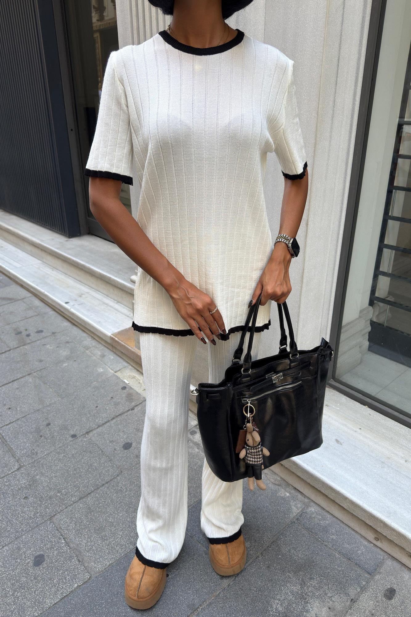 Dex Örme Tshırt Pantolon İkili Takım 9927 R1-N-K4