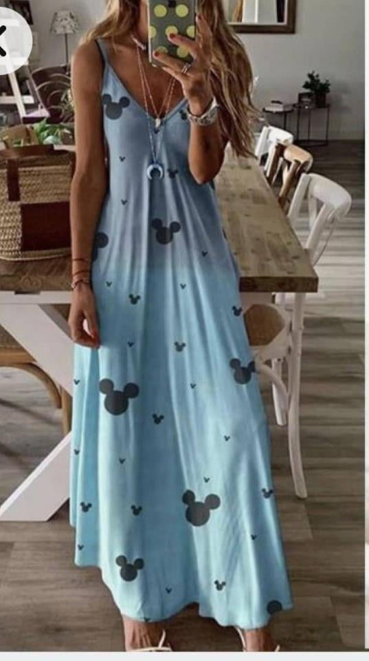 Digital Baskı V Yaka Süprem Kumaş Elbise