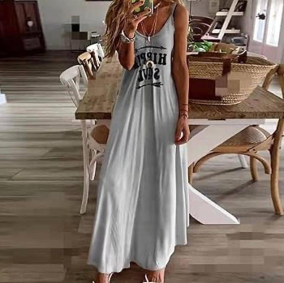 Digital Baskı V Yaka Süprem Kumaş Elbise