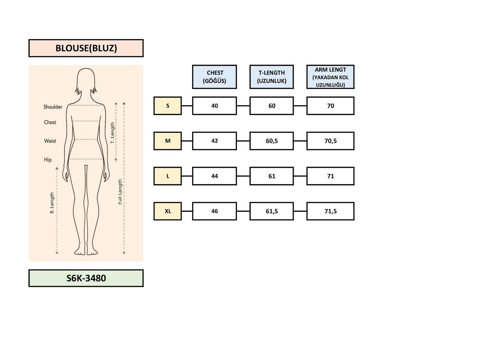 Döküm Detaylı Boğazlı Sandy Bluz 3480 R3-E-K3
