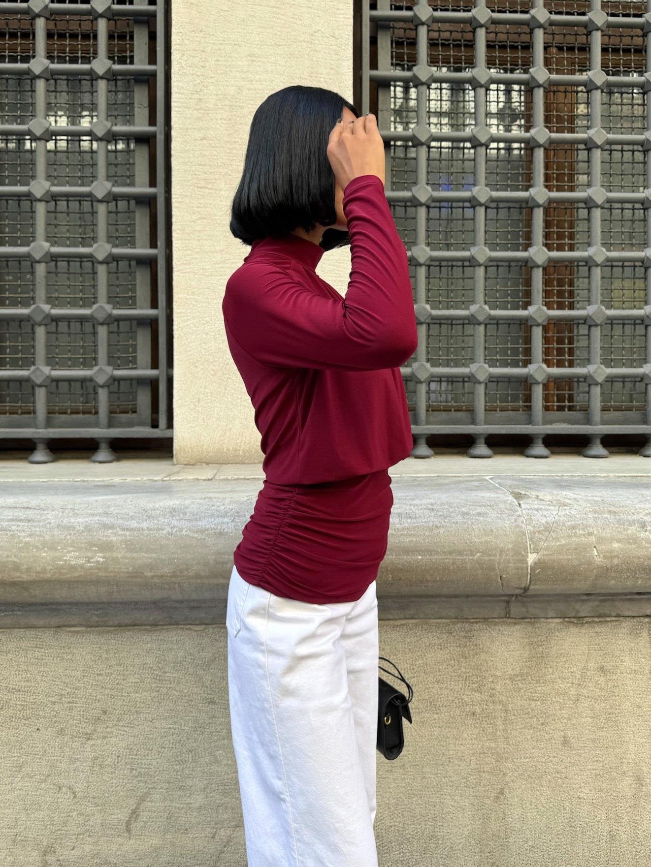 Döküm Detaylı Boğazlı Sandy Bluz 3480 R3-E-K3