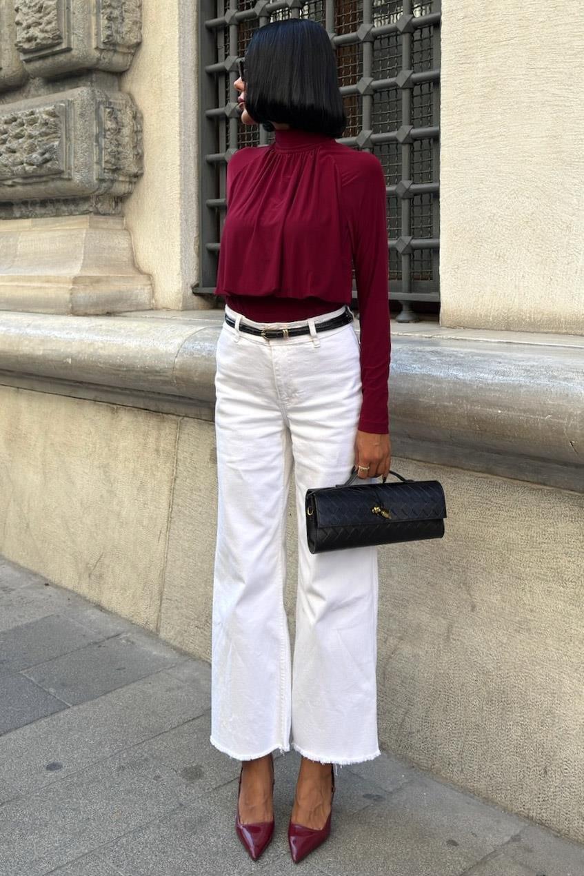 Döküm Detaylı Boğazlı Sandy Bluz 3480 R3-E-K3