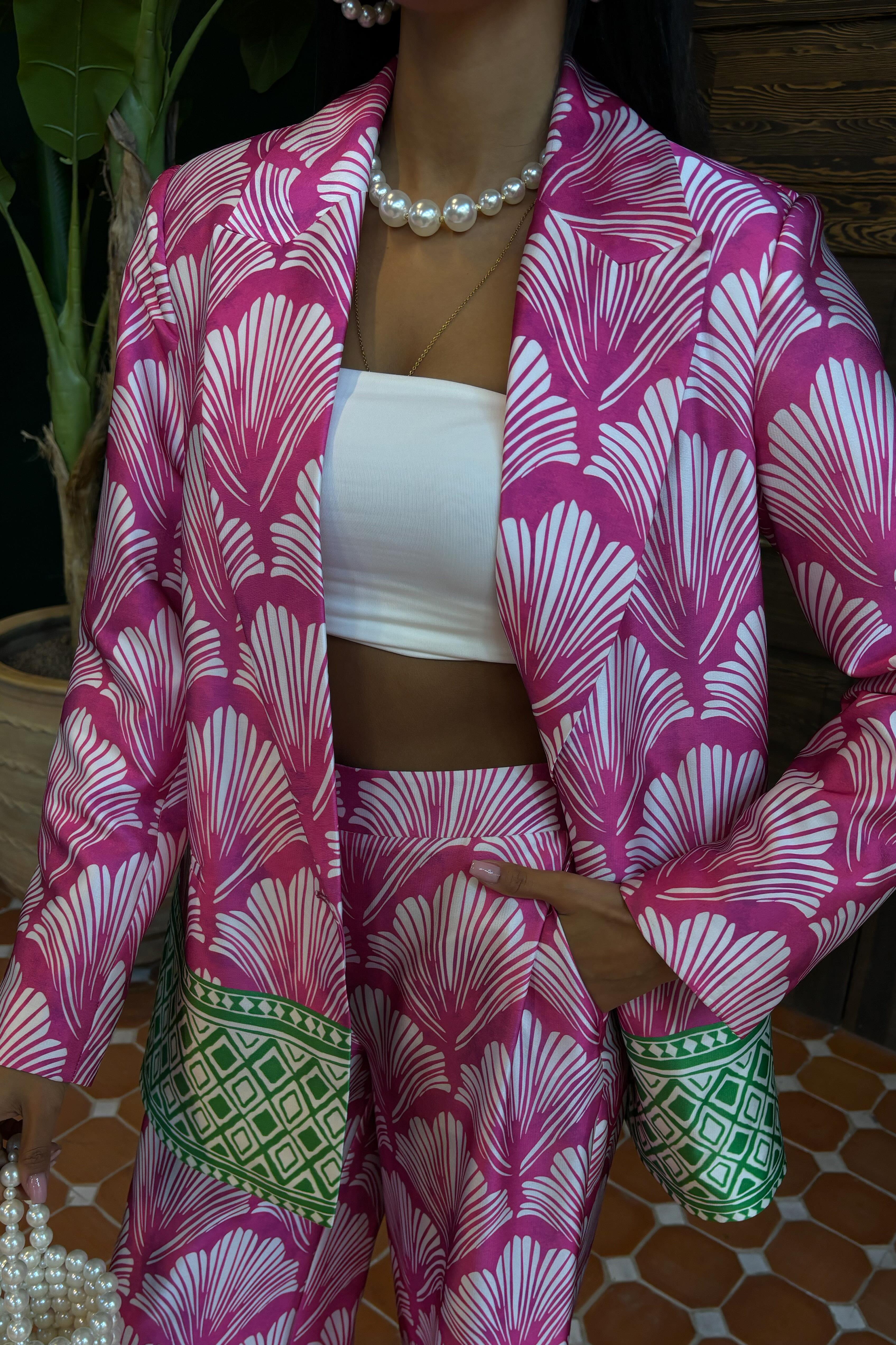 Etnik Desen Chanel Saten Takım 10028 R8-J-K5