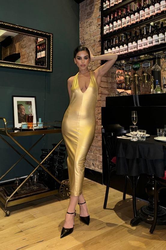 Felicia Sırt Dekolteli Elbise 2583-08 R6-J-K2