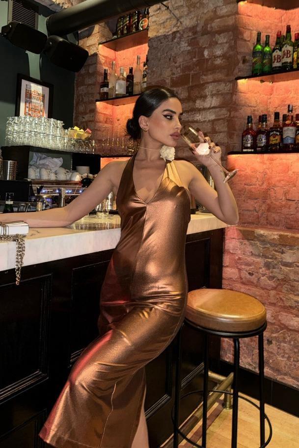 Felicia Sırt Dekolteli Elbise 2583-08 R6-J-K2