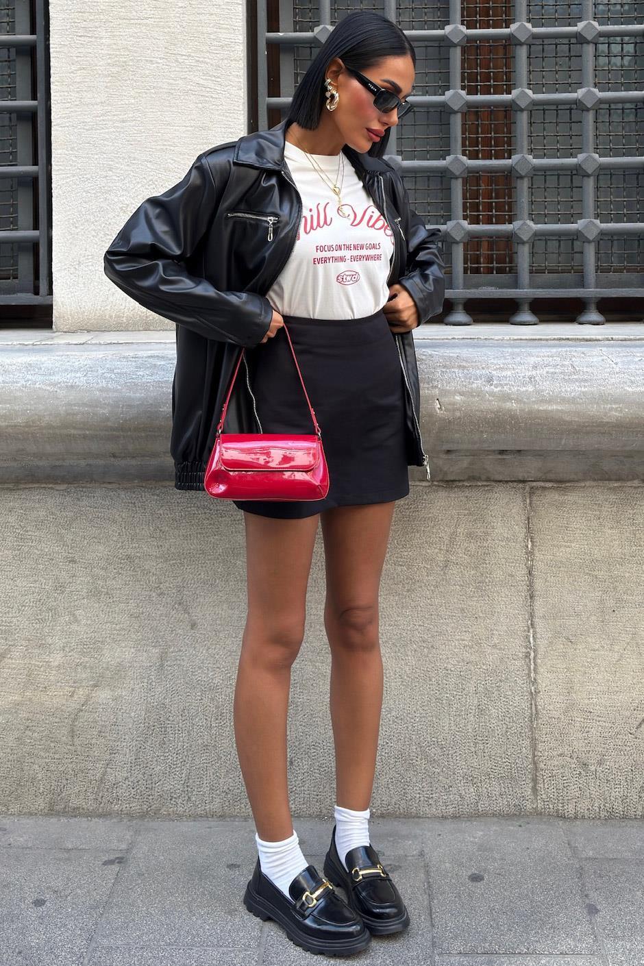 Florie Oversize Suni Deri Ceket 6108 R1-O-K2