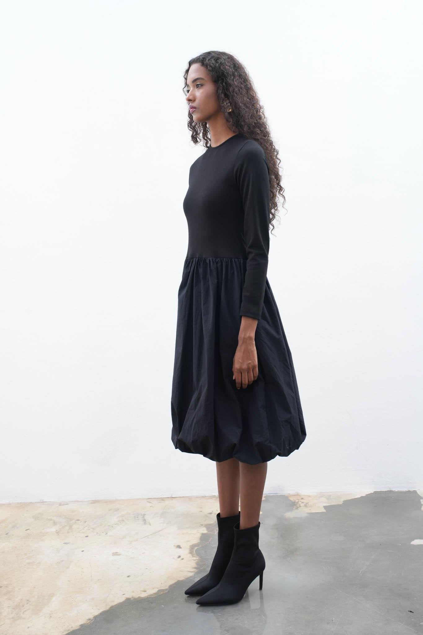 Fontana Volanlı Midi Elbise 2809