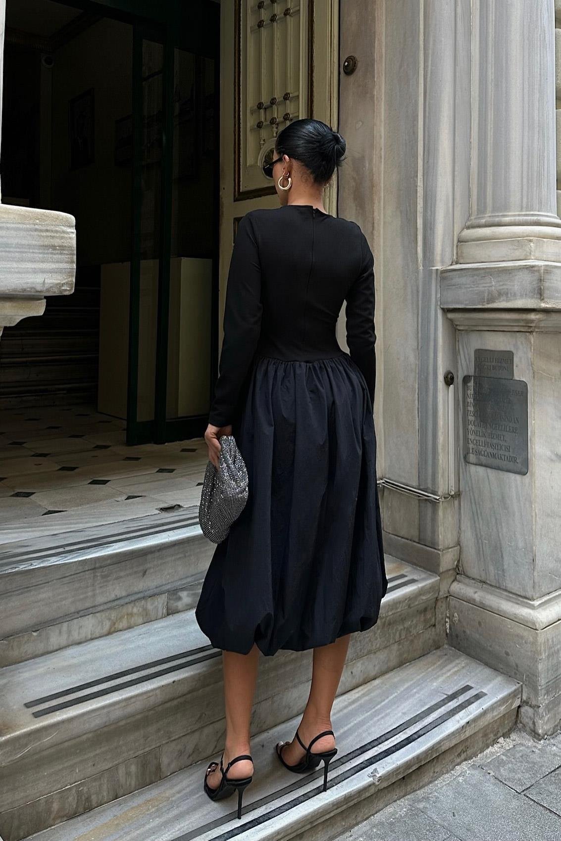 Fontana Volanlı Midi Elbise 2809