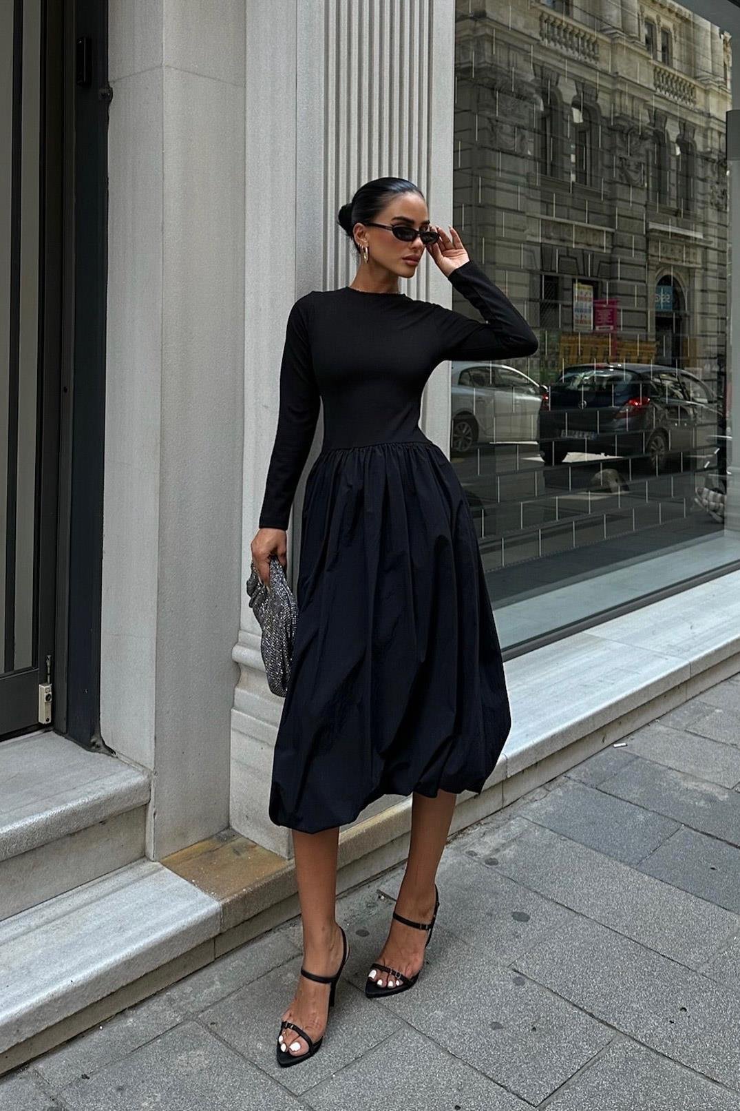 Fontana Volanlı Midi Elbise 2809